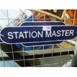 Stationmaster sign