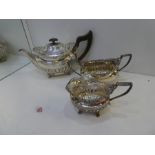 A very impressive, eye catching Victorian tea set with reeded design and acanthus leaves, on spout d