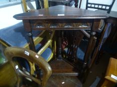 Large collection of sundry furniture to include chairs, drop flap table, nest of tables, etc