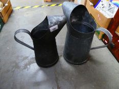Two galvanised jugs