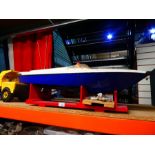 Radio controlled scratch built speed boat incl. motors