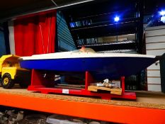 Radio controlled scratch built speed boat incl. motors