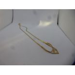 9ct yellow gold fine neckchain, marked 375, approx 2g