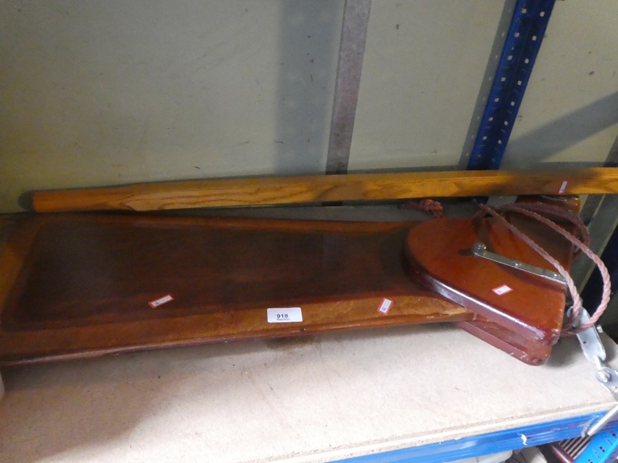 Wooden boat rudder
