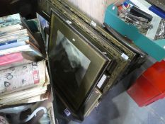 Quantity of gilt framed and other pictures including landscapes, ship scene, etc