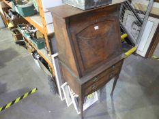 Oak bureau of demure size, 19th Century