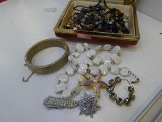 Collection of costume jewellery to include hardstone necklaces