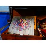 A Wooden crate and several boxes of mixed collectables incl. vintage Pelham Puppets, toys, china and