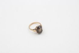 9ct Gold smokey quartz ring 3.7g