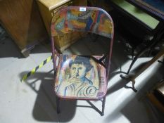 Painted folding chair