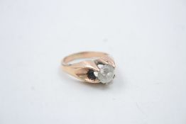 9ct rose gold diamond paste ring 4.2g