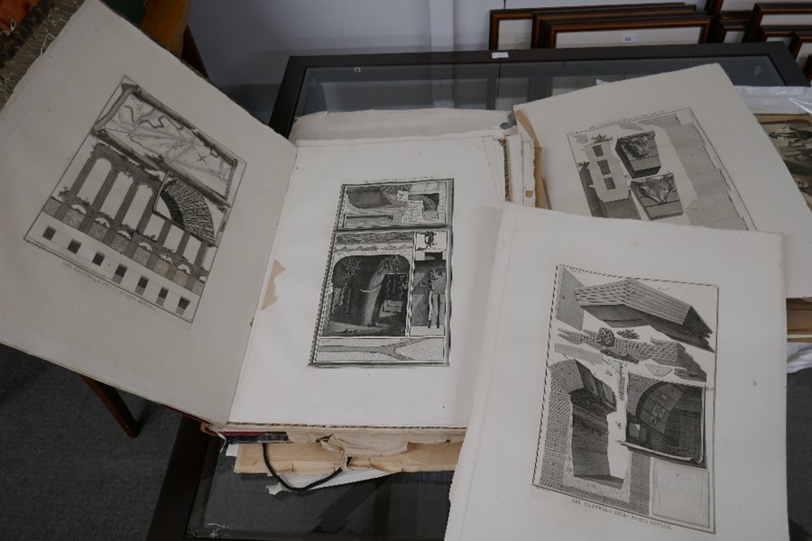 Two folders of antique engravings, mainly 19th century and other unframed items - Image 2 of 2