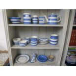 A small quantity of Cornish blue and white kitchenware incl. a Limited Edition jelly mould
