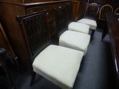 Set of 8 antique Mahogany dining chairs having lattice backs