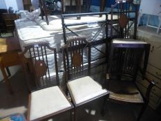Set of 6 inlaid 1920 mahogany dining chairs