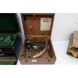 A late 19th century sextant by Elliott Brothers London, with accessories and fitted mahogany case