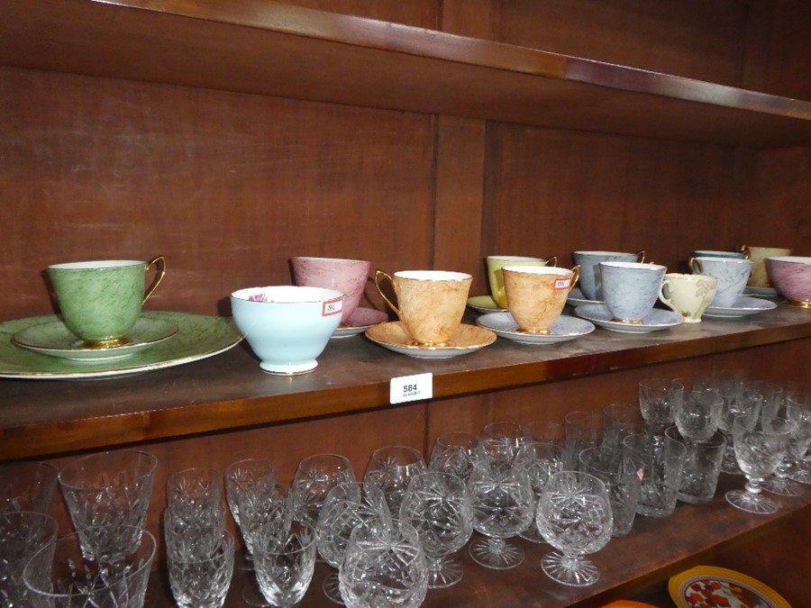 A quantity of Royal Albert Gossamer cups and saucers, etc