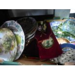 A mixed lot of china and glass some in Murano style and small collectables, etc