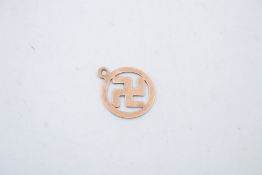 Antique 9ct gold swastika pendant / charm 0.5g