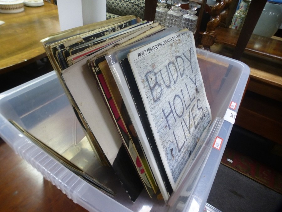 Two cartons of vinyl LP records to include The Beatles and Bob Dylan - Image 4 of 5