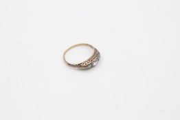 antique 14ct gold paste trilogy ring 2g