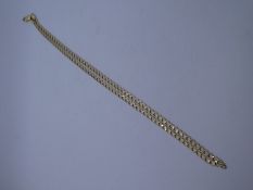 9ct yellow gold curb link bracelet, marked 375, approx 44cm 5g