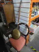 Various pieces of well proportion brown furniture including tables and chairs, etc