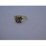 14ct gold modernist diamond ring 2.9g