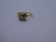 14ct gold modernist diamond ring 2.9g