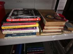 Various books on The Beatles, David Bailey 'Black and White Memories', Antiquarian books, flags and