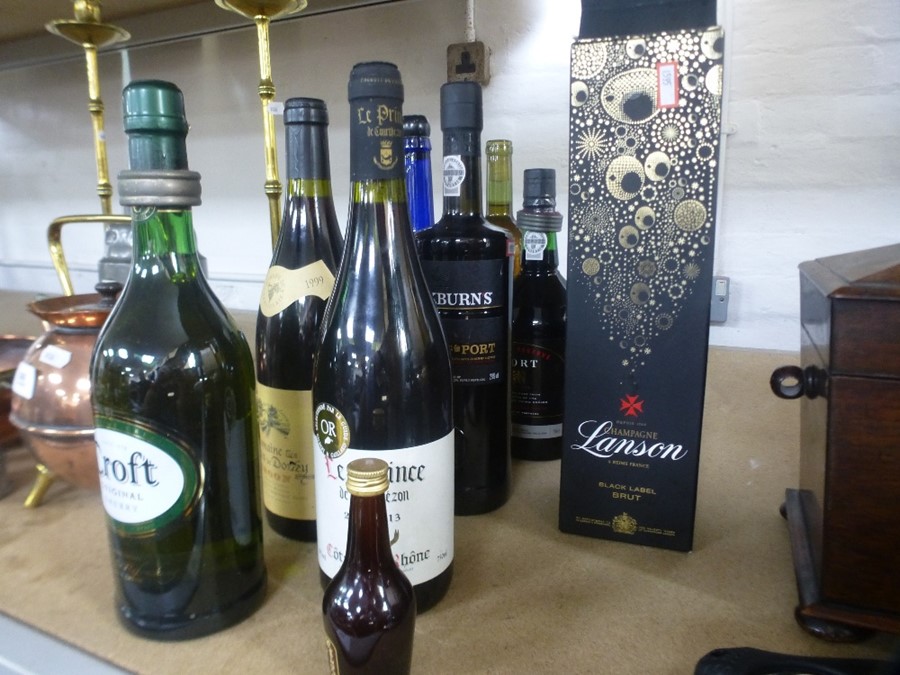 A bottle of Lanson champagne, Port, Sherry and others - Image 2 of 2