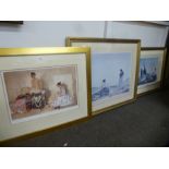 Limited edition Russell Flint print of two ladies and two others