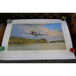 Robert Taylor a coloured print 'Air superiority 80/450 with numerous pencil signatures unframed.