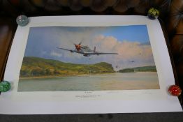 Robert Taylor a coloured print 'Air superiority 80/450 with numerous pencil signatures unframed.