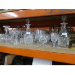 Large quantity of crystal to incl. sherry and water jugs, etc incl. Waterford cut crystal