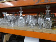 Large quantity of crystal to incl. sherry and water jugs, etc incl. Waterford cut crystal