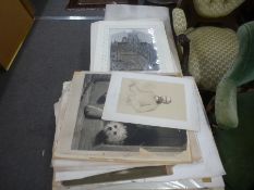 A quantity of mainly 19th century prints engravings and sundry.