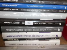 A quantity of interior design books by Andrew Martin