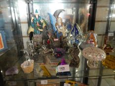 Selection of myths and magic figures, paperweights, some signed