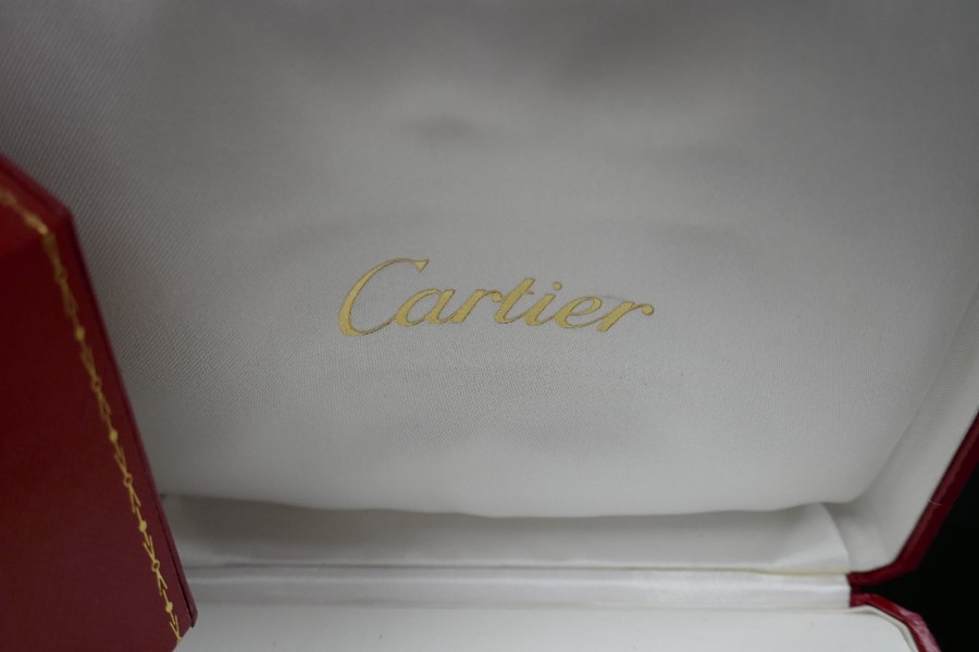 Two wristwatches boxes and one smaller example, bearing markings for Rolex and Cartier - Image 5 of 6