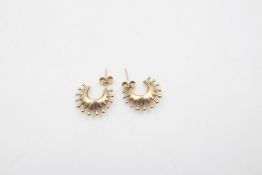 9ct Gold hoop earrings 1.6g