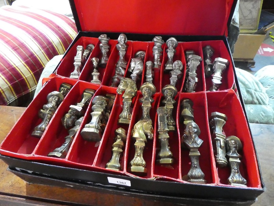 A heavy metal chess set