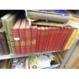 A shelf of books History of the Nations, The Boys Own Annuals, and football books