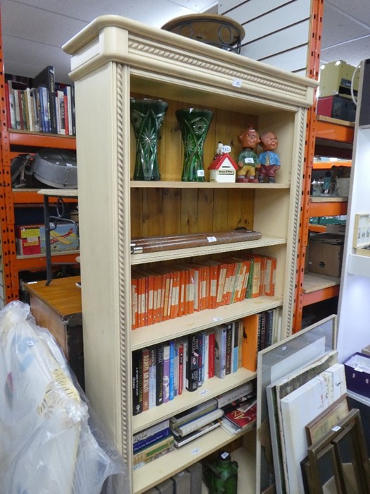 Painted wooden bookcase