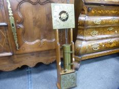 Reproduction brass and stained beech water clock
