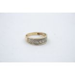 9ct gold diamond set band ring 3.7g