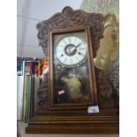Vintage wooden cased pendulum wall clock