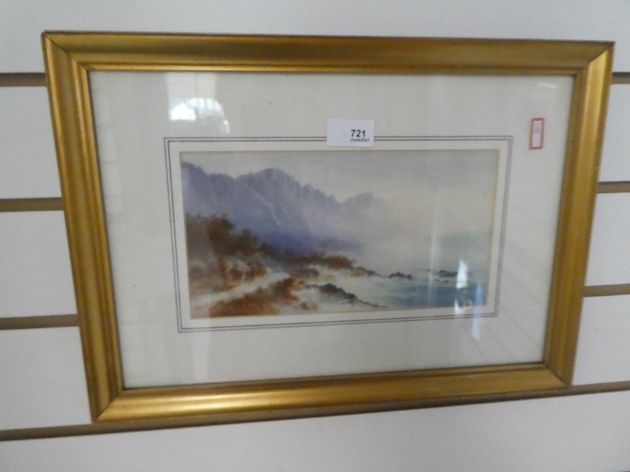 F.Avice Ball; two aged watercolours, one of Table Mountain, South Africa, each 26x14cm - Image 3 of 11