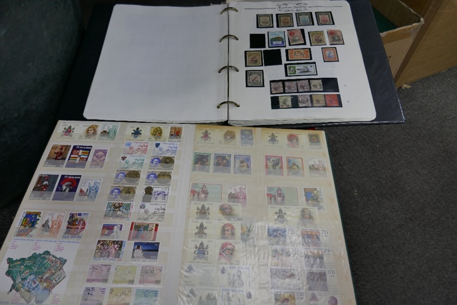 A carton of stamps containing albums of Vietnam, Paraguay and other worldwide countries, some 19th c - Image 2 of 3