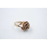 vintage 9ct gold ornate rose dress ring 5.2g